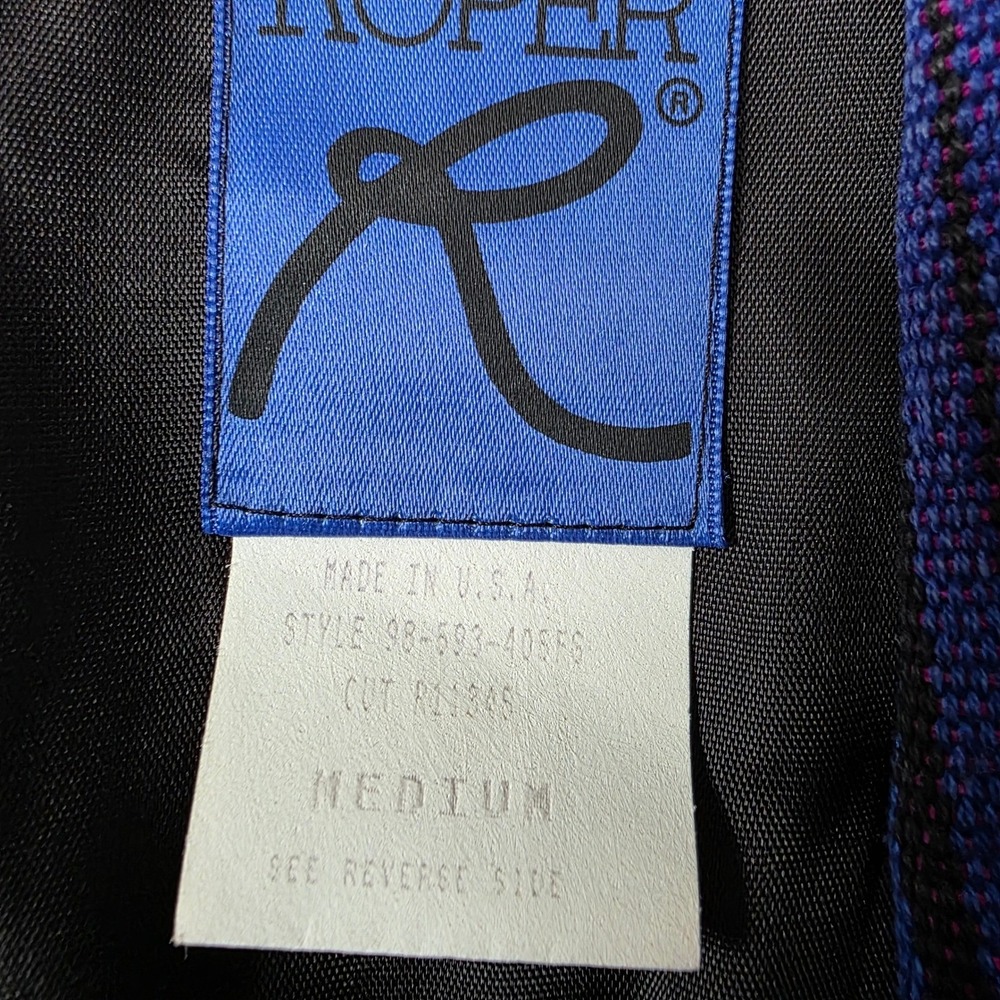 VINTAGE 90's Roper‎ Womens Blanket Blazer Jacket Button Front Pockets Medium - Picture 6 of 10